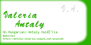 valeria antaly business card